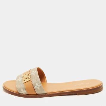 Lock It Size 39 Beige/Gold Lea