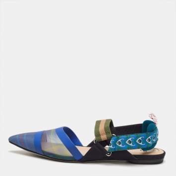 Size 37 Blue Mesh and Fabric C