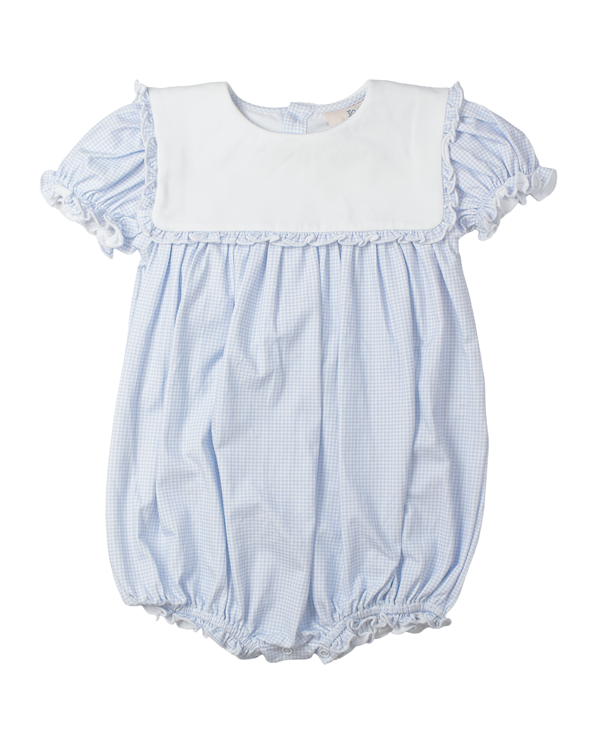 Blue Gingham Bib Bubble