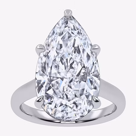 Image of Signature By Modern Bride (G / Vs2-Si1) Womens 8 1/4 Ct. T.W. Lab Grown White Diamond 14K Gold Pear Solitaire Engagement Ring