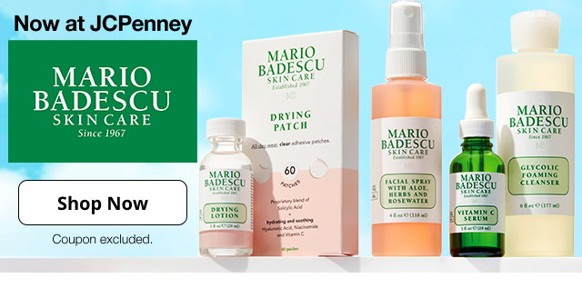 Now at JCPenney | Mario Badescu Skin Care | Shop Now | Coupon excluded.
