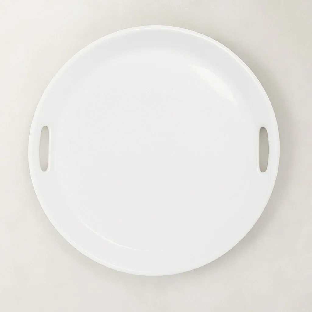 Image of Large Round Ceramic Serving/Bar Tray