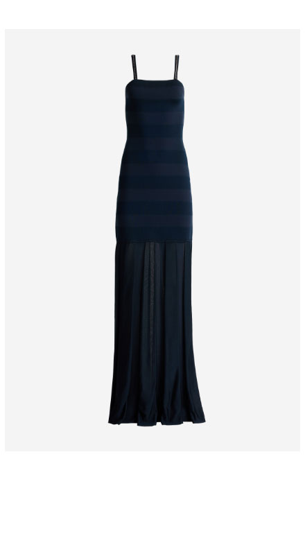 Irene Gown In Shadow Stripe Knit
