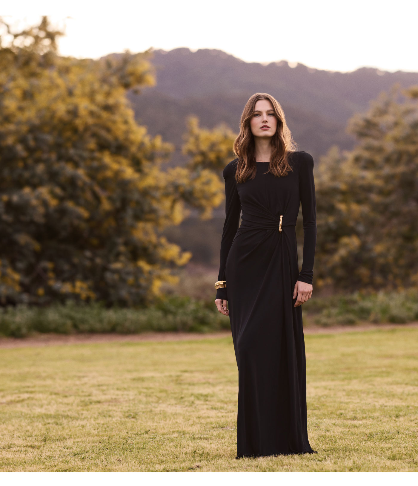 Dominique Gown In Matte Crepe Jersey