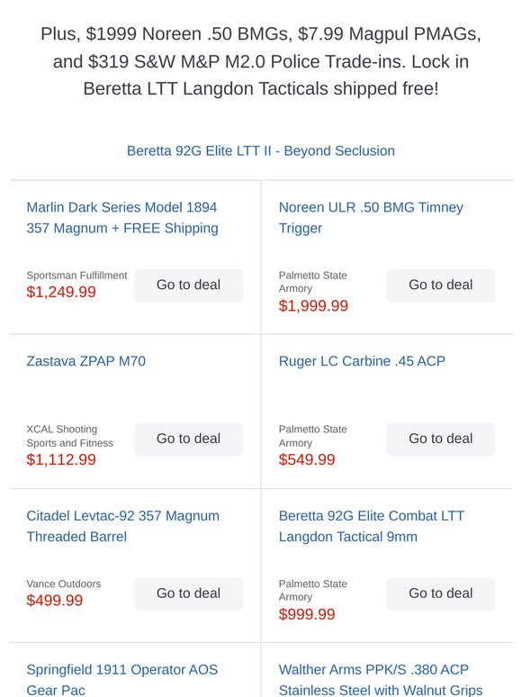 🔥Best Sellers This Week: $1249 Marlin Dark 1894s, $439 PMC 5.56 Cases & $209 LCP Maxes