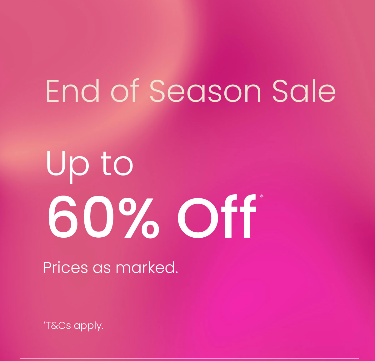 END OF SEASON SALE