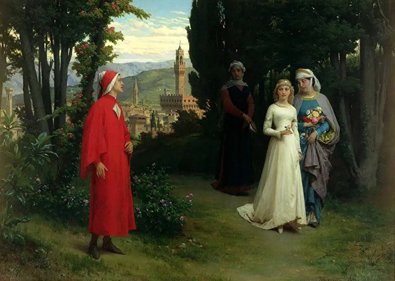 Raffaele_Giannetti_-_First_Meeting_Of_Dante_And_Beatrice