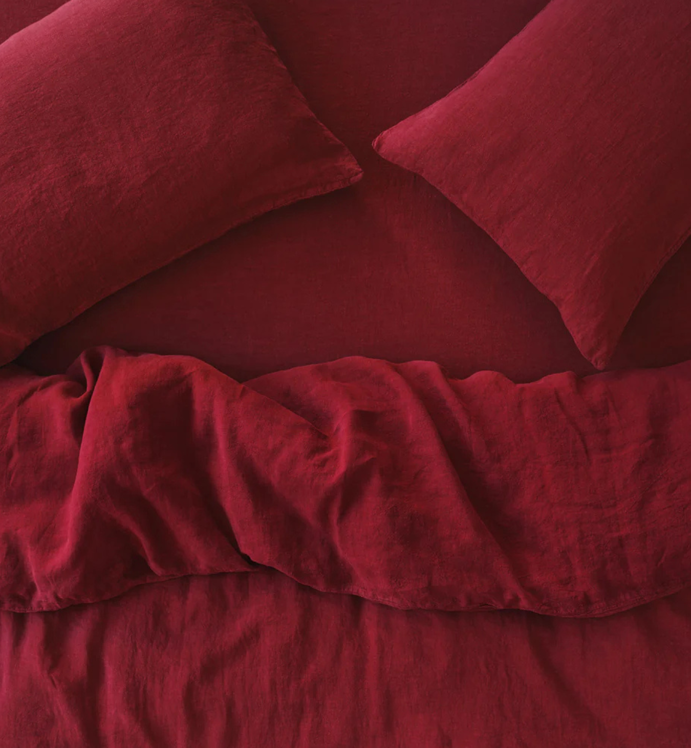 Rhubarb 100% Linen Duvet Cover