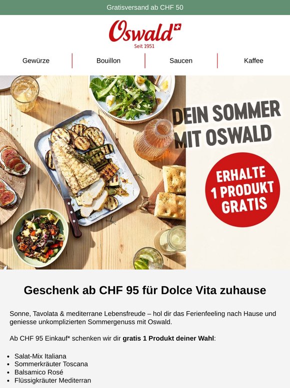 1 Gratisprodukt für dich
