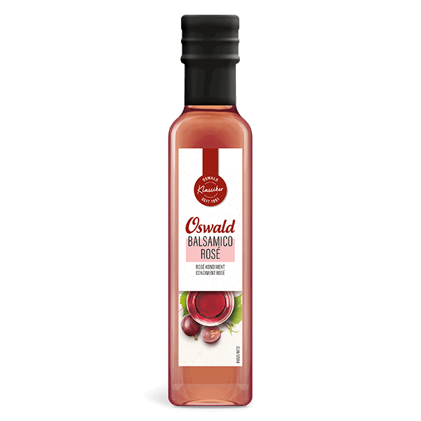 Kleine Flasche Balsamico Rosé, Öl & Essig, Oswald