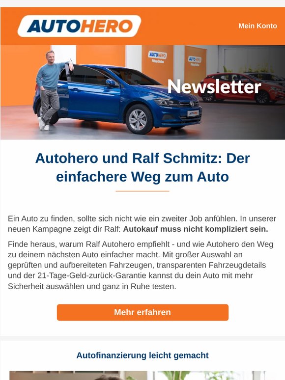 Autohero und Ralf Schmitz: Der einfachere Weg zum Auto