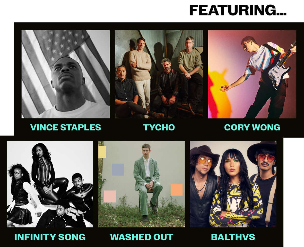 VINCE STAPLES | TYCHO | CORY WONG WASHED OUT | INFINITY SONG | BALTHVS