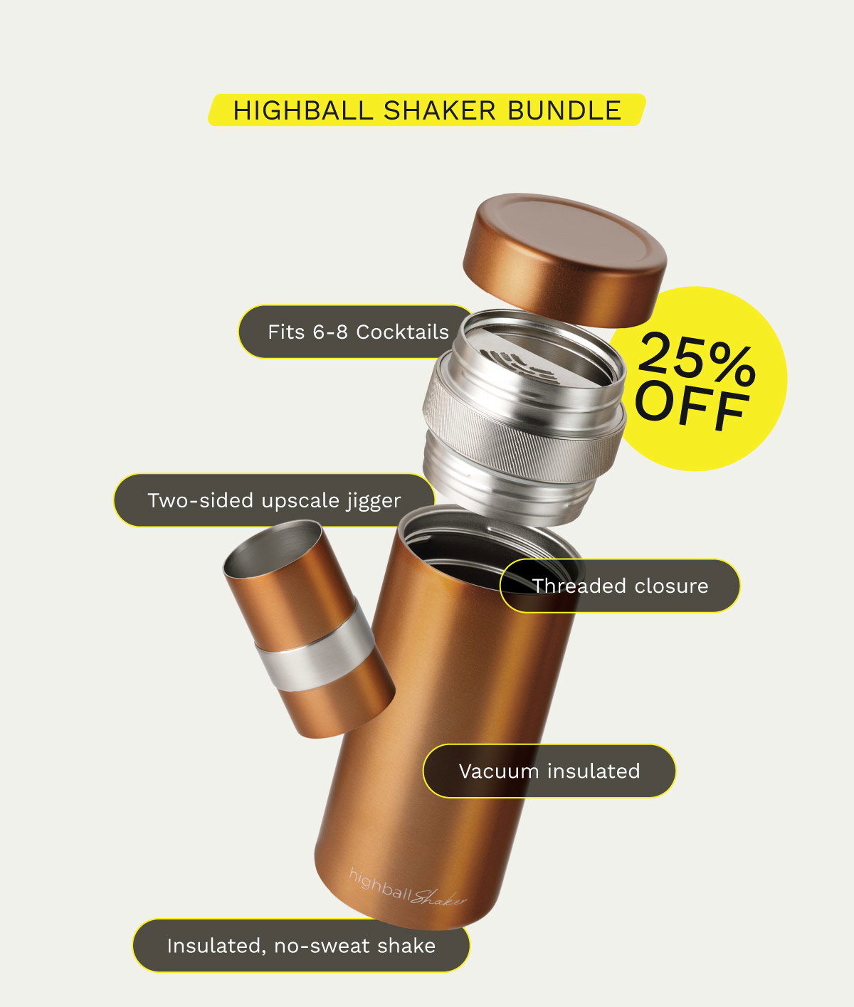 Highball Shaker Bundle - 25% Off