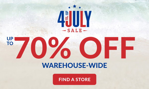 up to 70% off warehouse-wide