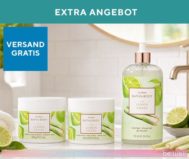 Tagesangebot: 289240 M. ASAM® Lemongrass Duschgel 750 ml Körperpeeling 600 g Körpercreme 500 ml