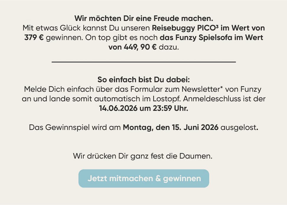 my junior kinderwagen x funzy® gewinnspiel