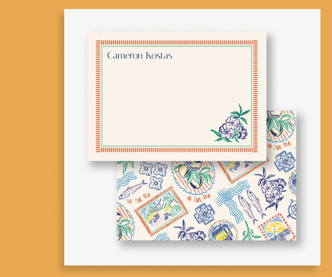 Coastal Collage Stationery