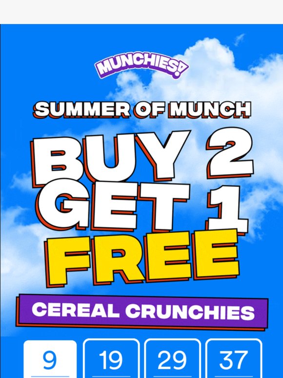 B2G1 FRESH BAKED CEREAL CRUNCHIES 🥣