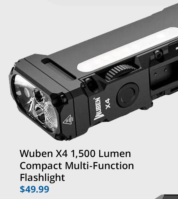 Wuben X4 1,500 Lumen Compact Multi-Function Flashlight