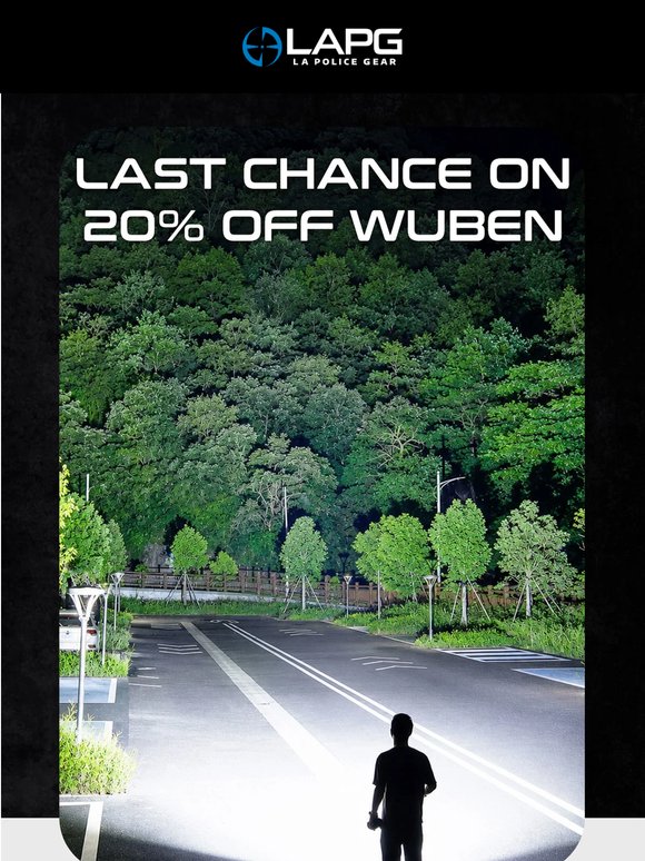 Last chance for 20% off Wuben Lights!