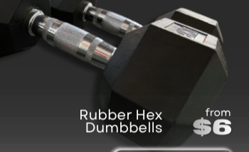 Muscle Motion Rubber Hex Dumbbells 1kg To 50kg (Pair)