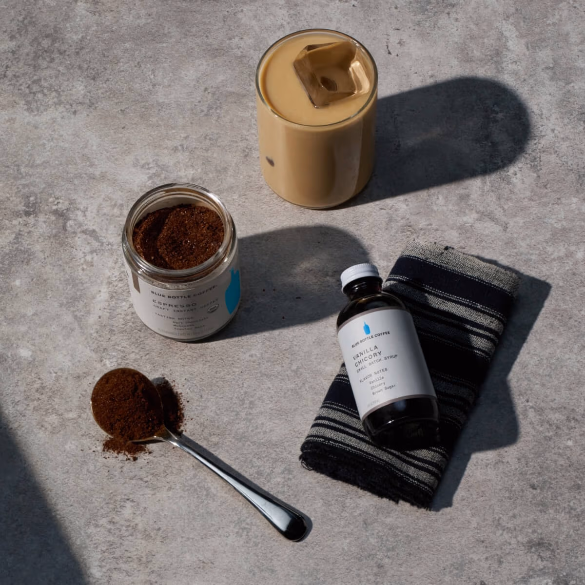 Image of coffee and glass.