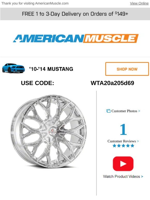 Save $30 OFF for your 2023 Mustang.