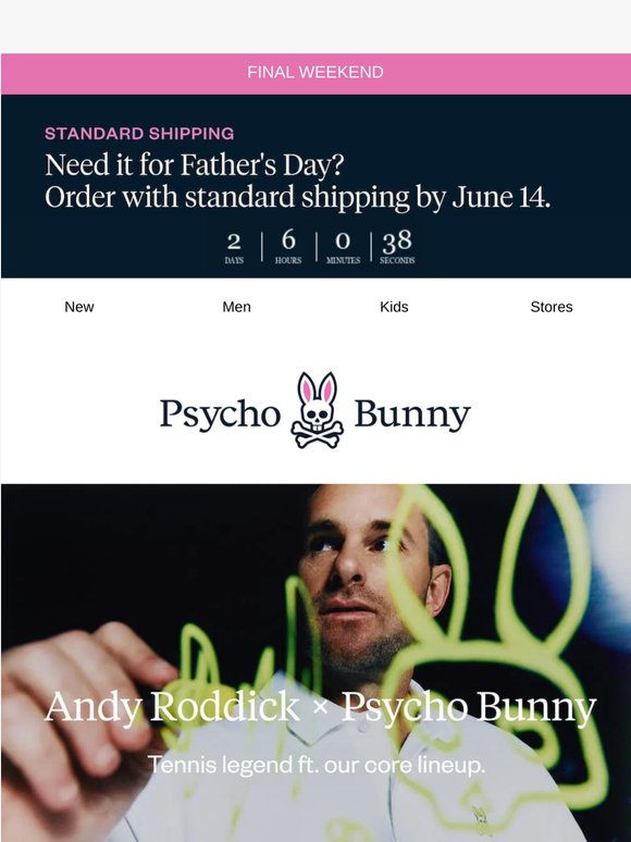 Andy Roddick x Psycho Bunny