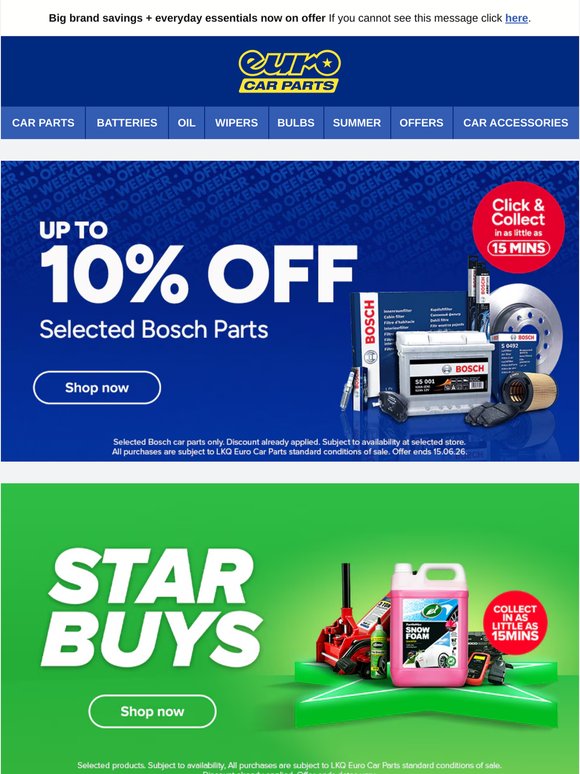 Top Offers | Up To 10% Off BOSCH*, Star Buys, Cleaning & More Inside…