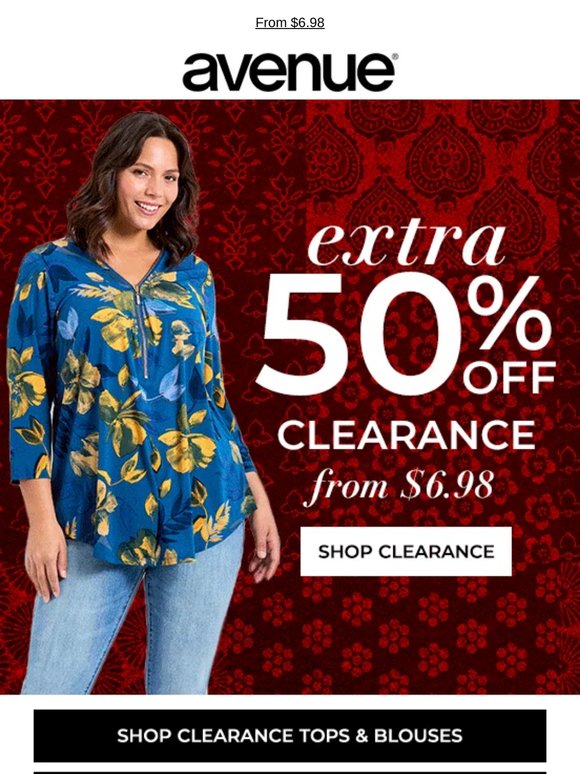 NEW! NEW! NEW! Extra 50% Off Clearance!