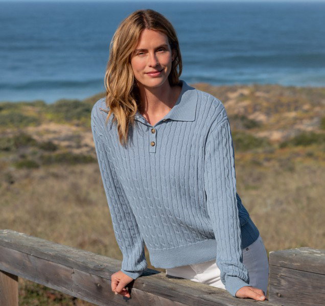 Ladies Babycable Shirt Jumper