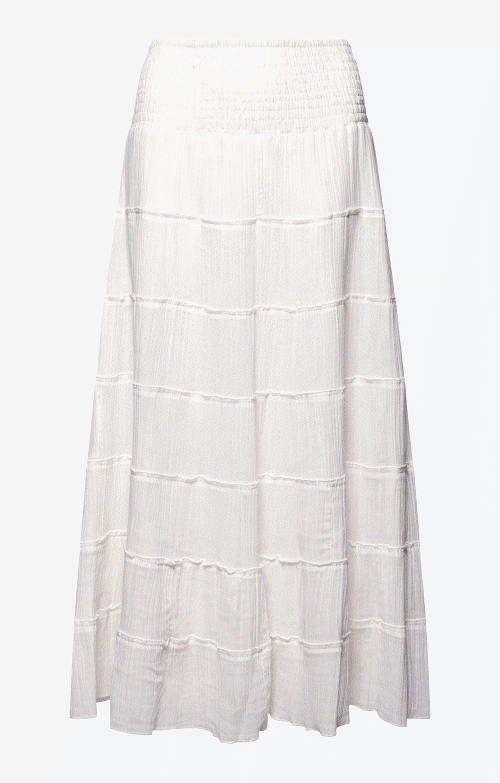Ladies Yumi Cotton Tiered Maxi Skirt
