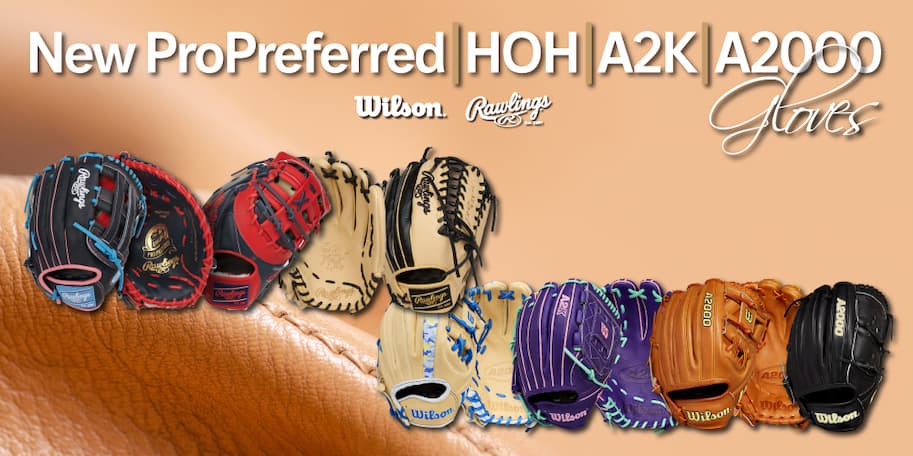New Rawlings and Wilson Fielder's Gloves