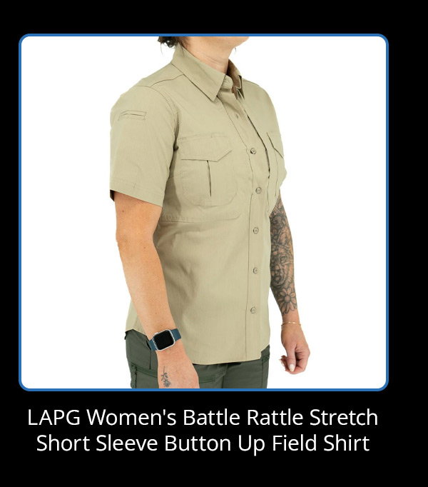 LAPG Women's Battle Rattle Stretch Short Sleeve Button Up Field Shirt