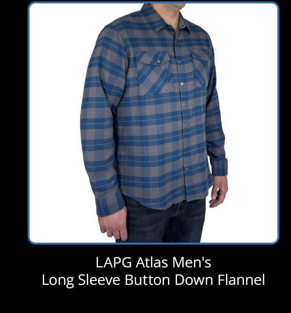LA Police Gear Atlas Men's Long Sleeve Button Down Flannel