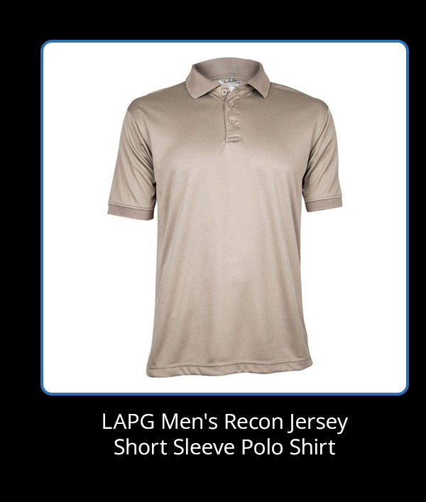 LAPG Men's Recon Jersey Short Sleeve Polo Shirt