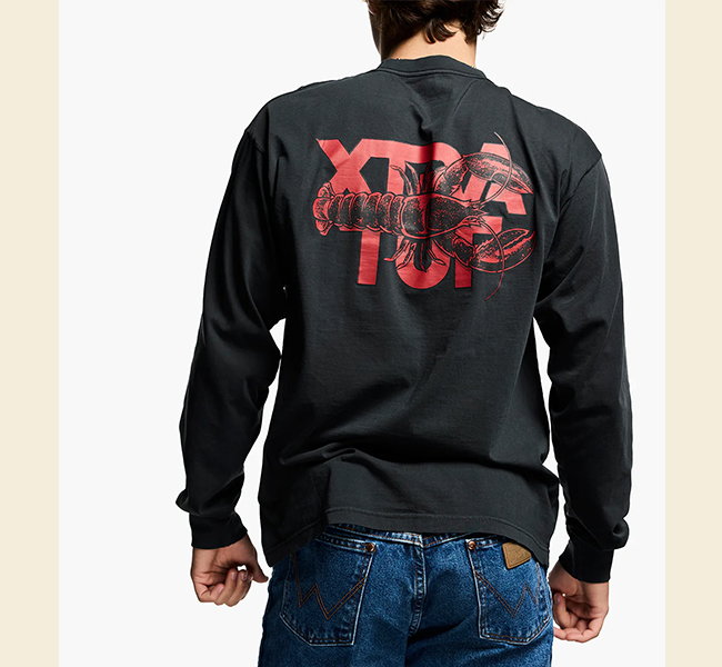 Men's Long Sleeve Tee in Dark Knight lifestyle image