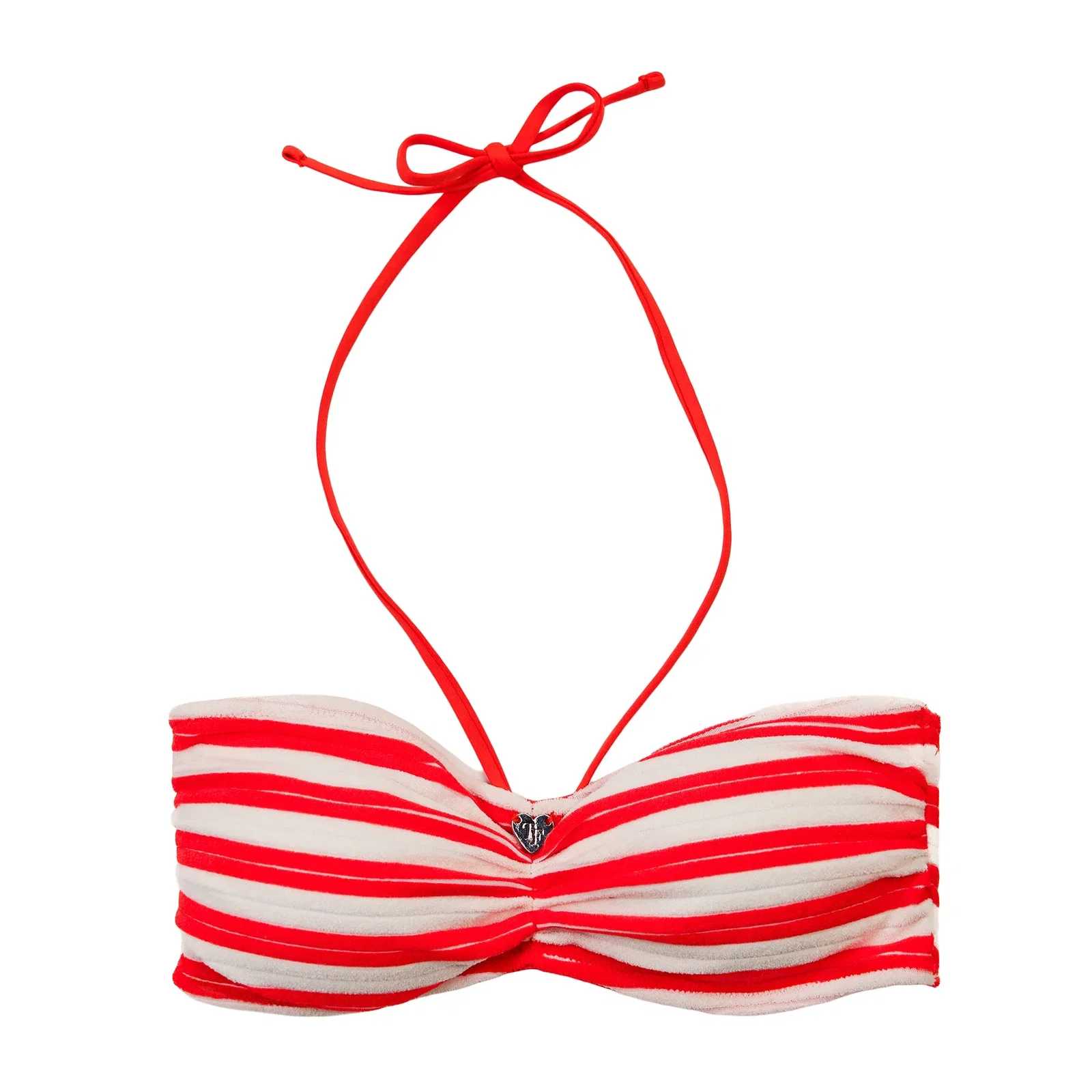 Image of Terry Stripe Bikini Top