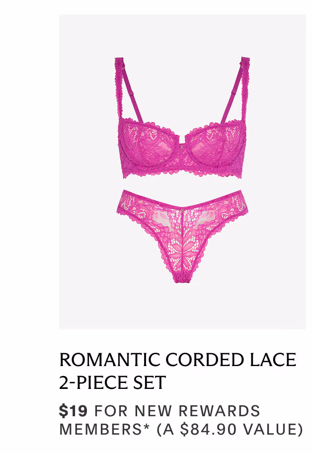 Romantic Corded Lace 2-Piece Set