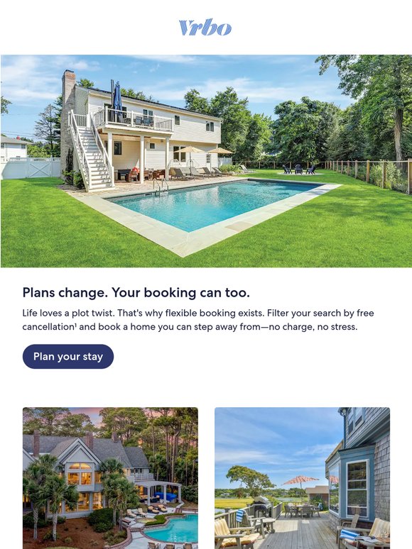 If plans change, your booking can too