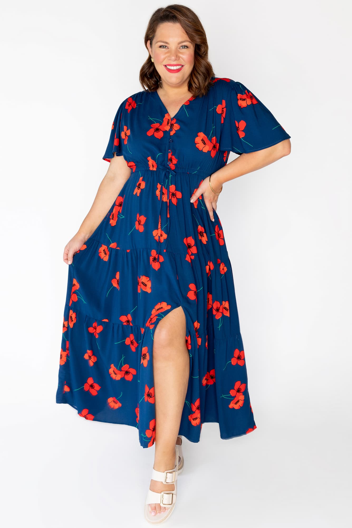 Alexia Red Poppy Fields Maxi Dress