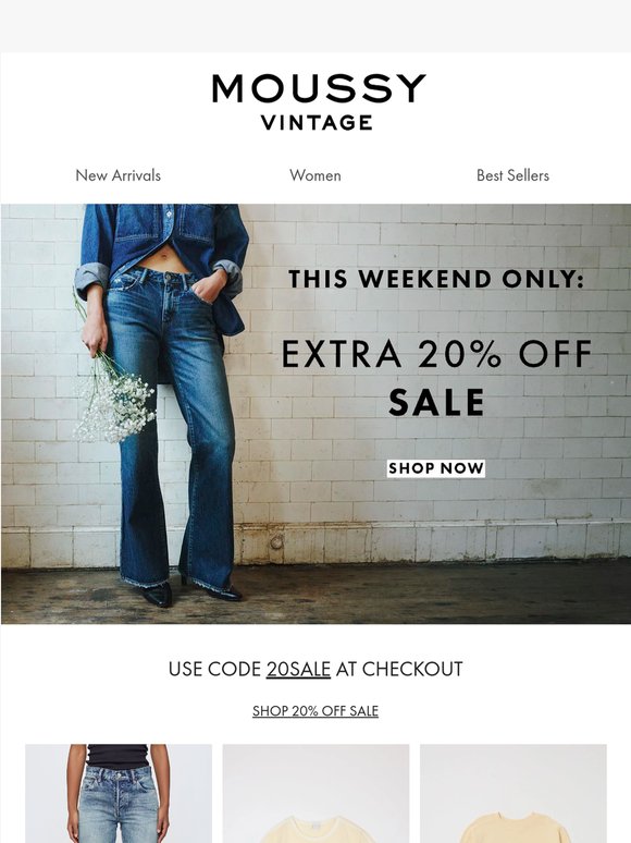 Extra 20% Off Sale Starts Now 👖