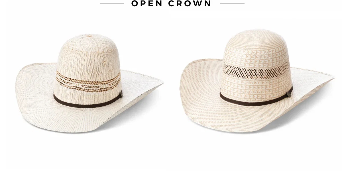 OPEN CROWN STRAW HATS