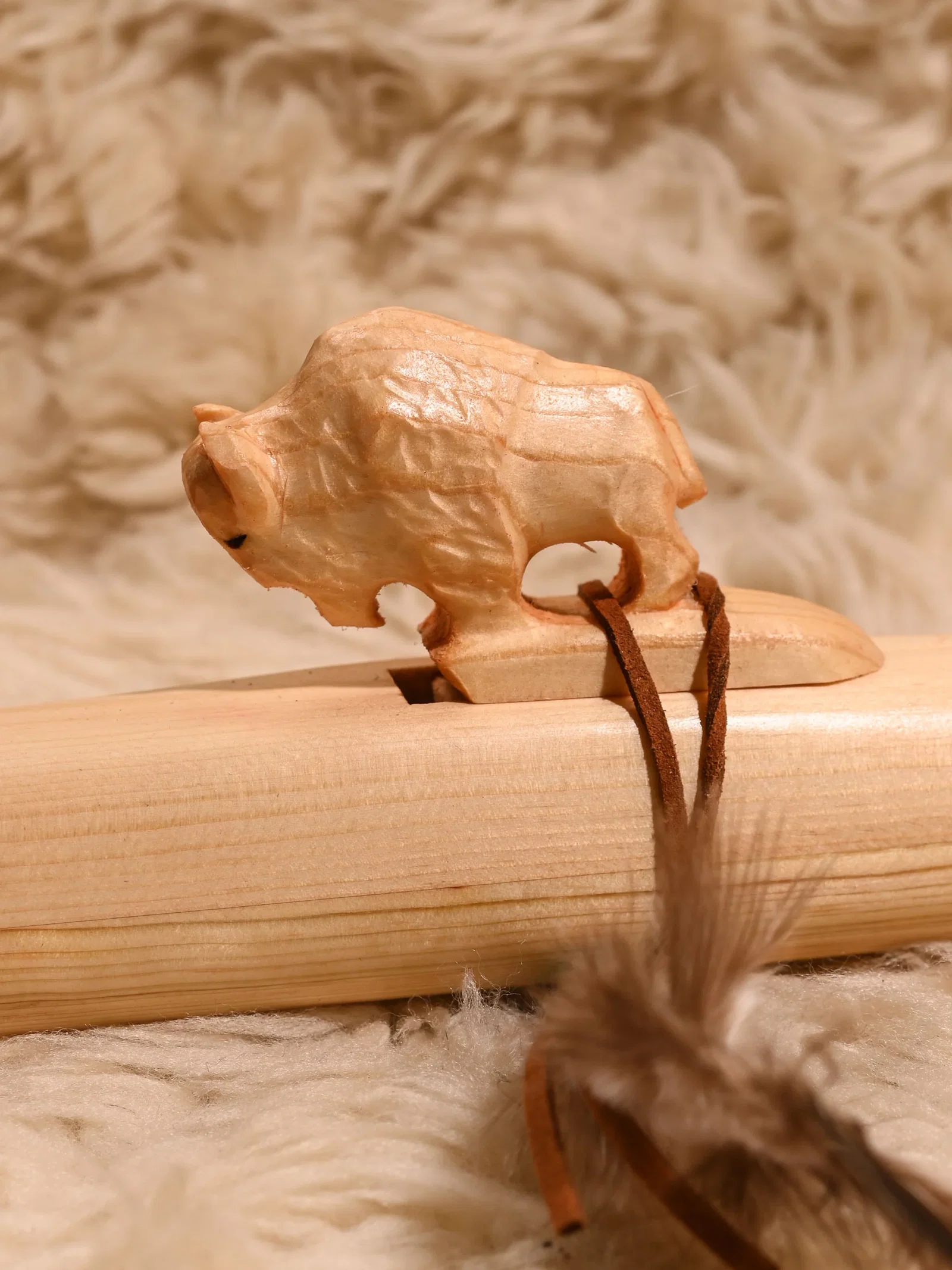Image of Native American Made Pine Flute- A Minor