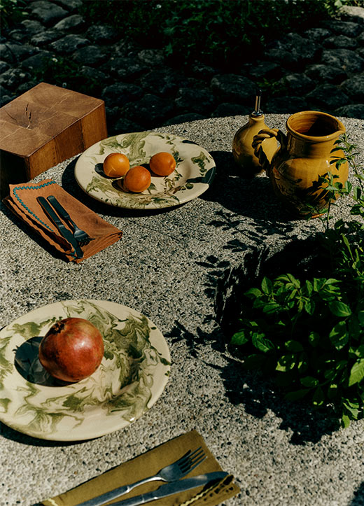 Poterie Barbotine Marbled Plate
