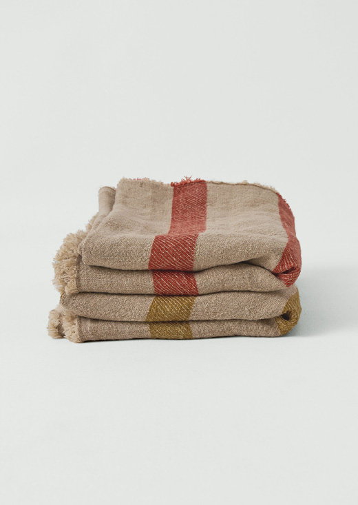 Stripe Linen Throw