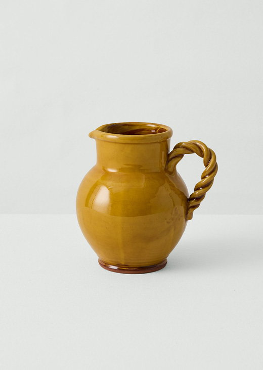 Poterie Barbotine Twisted Pitcher
