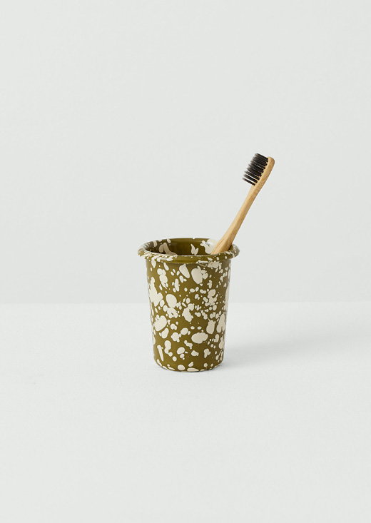 Splatter Enamel Toothbrush Tumbler