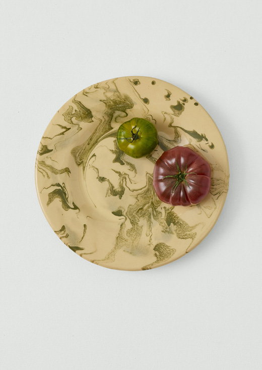 Poterie Barbotine Marbled Plate