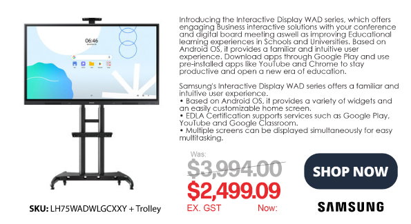 Shop Now LH75WADWLGCXXY + Trolley - Was $3994, Now $2499.09 Ex GST